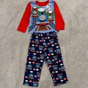 Thomas & Friends Red and Navy Pajama Set Boys Size 5T